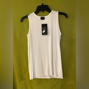 White Sleeveless Maternity T - Small
